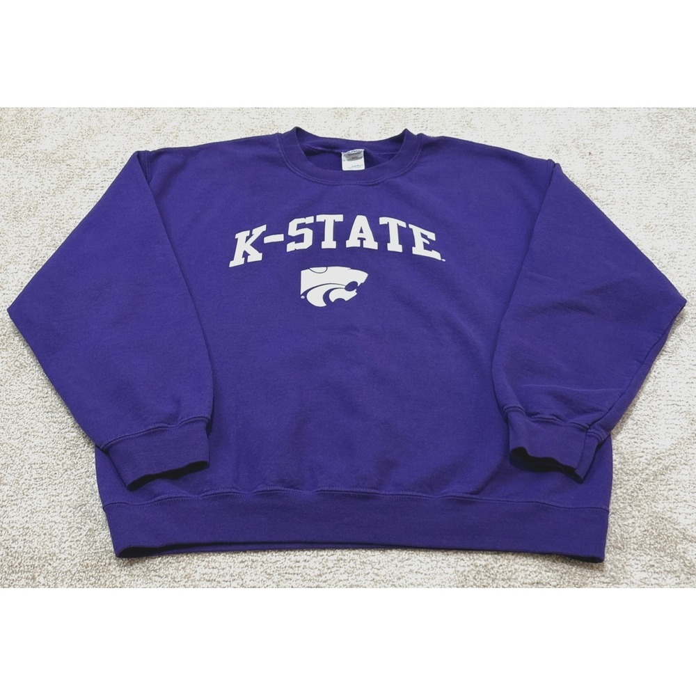 Vintage Kansas State University Sweatshirt Men's Large Spell Out Crewneck 50/50